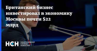 Владимир Ефимов - Британский бизнес инвестировал в экономику Москвы почти $22 млрд - nsn.fm - Москва - Англия
