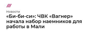 «Би-би-си»: ЧВК «Вагнер» начала набор наемников для работы в Мали - tvrain.ru - Москва - Крым - Грузия - Мали - Донецкая обл.