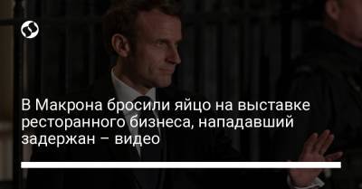 В Макрона бросили яйцо на выставке ресторанного бизнеса, нападавший задержан – видео - liga.net - Украина