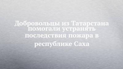 Добровольцы из Татарстана помогали устранять последствия пожара в республике Саха - chelny-izvest.ru - Россия - респ. Татарстан - респ. Саха