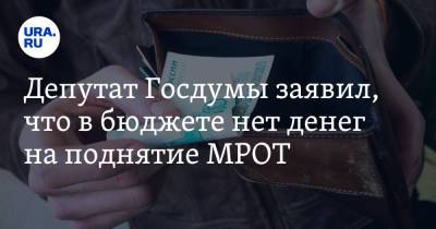 Депутат Госдумы заявил, что в бюджете нет денег на поднятие МРОТ - ura.news - Россия