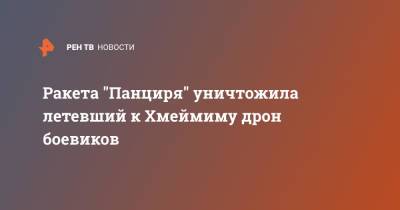 Вадим Кулить - Ракета "Панциря" уничтожила летевший к Хмеймиму дрон боевиков - ren.tv - Россия - Сирия