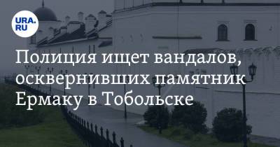 Полиция ищет вандалов, осквернивших памятник Ермаку в Тобольске - ura.news - Тобольск