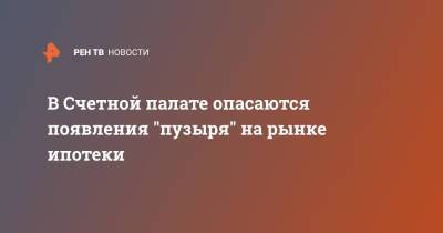 В Счетной палате опасаются появления "пузыря" на рынке ипотеки - ren.tv - Россия