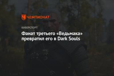 Фанат третьего «Ведьмака» превратил его в Dark Souls - championat.com