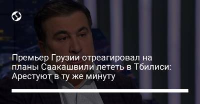Ираклий Гарибашвили - Премьер Грузии отреагировал на планы Саакашвили лететь в Тбилиси: Арестуют в ту же минуту - liga.net - Украина - Киев - Грузия - Тбилиси