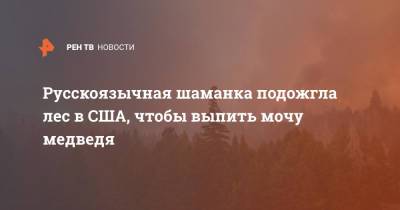 Русскоязычная шаманка подожгла лес в США, чтобы выпить мочу медведя - ren.tv - США - New York - шт. Калифорния