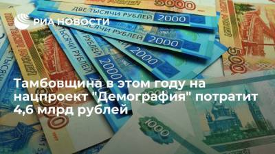 Александр Никитин - Тамбовщина в этом году на нацпроект "Демография" потратит 4,6 млрд рублей - ria.ru - Тамбов - Тамбовская обл. - Котовск