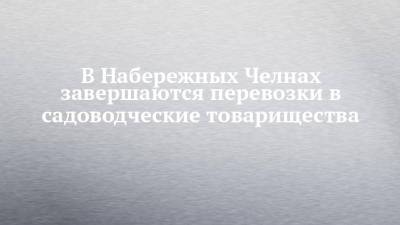 В Набережных Челнах завершаются перевозки в садоводческие товарищества - chelny-izvest.ru - Набережные Челны