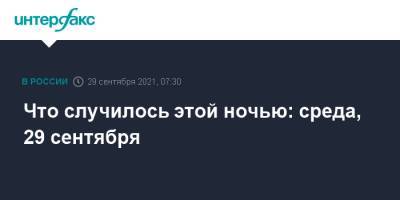Что случилось этой ночью: среда, 29 сентября - interfax.ru - Москва - Россия - КНДР - Пхеньян