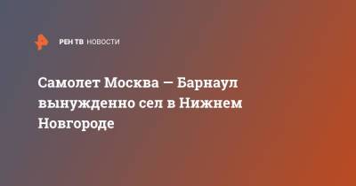 Самолет Москва — Барнаул вынужденно сел в Нижнем Новгороде - ren.tv - Москва - Нижний Новгород - Барнаул - Нижний Новгород