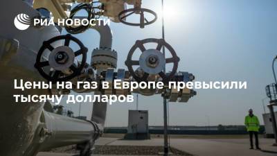 Фьючерсы на газ в Европе вновь превысили тысячу долларов - ria.ru - Москва - Европа
