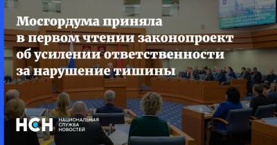 Мосгордума приняла в первом чтении законопроект об усилении ответственности за нарушение тишины - nsn.fm - Москва