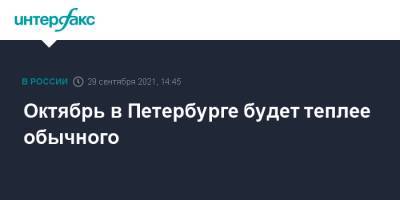 Октябрь в Петербурге будет теплее обычного - interfax.ru - Москва - Санкт-Петербург - Петербург