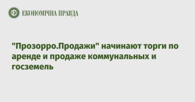 "Прозорро.Продажи" начинают торги по аренде и продаже коммунальных и госземель - epravda.com.ua - Украина