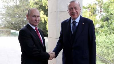 Владимир Путин - Реджеп Тайип Эрдоган - Эрдоган назвал продуктивными переговоры с Путиным - iz.ru - Россия - Сочи - Израиль - Турция - с. Путин