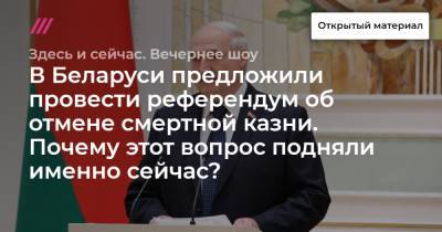 В Беларуси предложили провести референдум об отмене смертной казни. Почему этот вопрос подняли именно сейчас? - tvrain.ru - Белоруссия