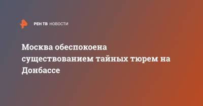 Александр Лукашевич - Москва обеспокоена существованием тайных тюрем на Донбассе - ren.tv - Москва - Россия - Украина - Донбасс