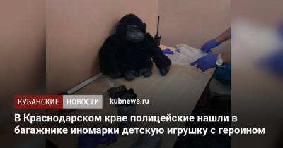В Краснодарском крае полицейские нашли в багажнике иномарки детскую игрушку с героином - kubnews.ru - Москва - Краснодарский край - Краснодар