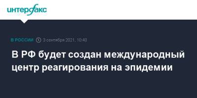 Татьяна Голикова - В РФ будет создан международный центр реагирования на эпидемии - interfax.ru - Москва - Россия