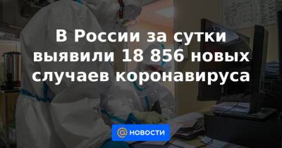 Анна Попова - В России за сутки выявили 18 856 новых случаев коронавируса - news.mail.ru - Москва - Россия - Санкт-Петербург - Московская обл.