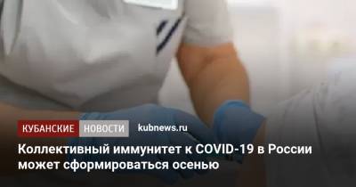 Татьяна Голикова - Коллективный иммунитет к COVID-19 в России может сформироваться осенью - kubnews.ru - Россия - Краснодарский край