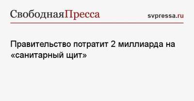 Михаил Мишустин - Правительство потратит 2 миллиарда на «санитарный щит» - svpressa.ru - Россия