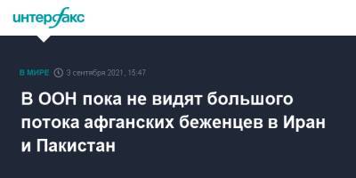 В ООН пока не видят большого потока афганских беженцев в Иран и Пакистан - interfax.ru - Москва - Россия - Иран - Афганистан - Пакистан