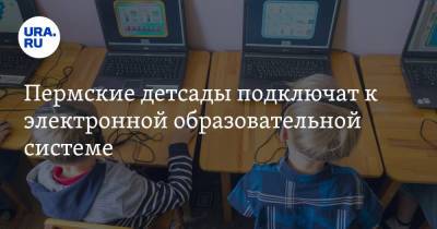 Пермские детсады подключат к электронной образовательной системе - ura.news