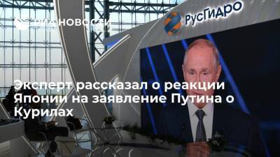 Владимир Путин - Политолог Накамура рассказал о реакции Японии на слова Путина о налогах на Курилах - ria.ru - Россия - Токио - Япония