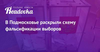 Элла Памфилова - В Подмосковье раскрыли схему фальсификации выборов - readovka.ru - Московская обл.