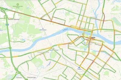 Тверь встала в большой пробке - tver.mk.ru - Тверь - р-н. Московский - район Заволжский, Тверь