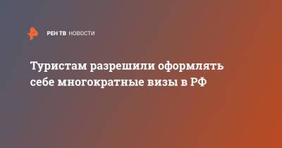 Туристам разрешили оформлять себе многократные визы в РФ - ren.tv - Россия