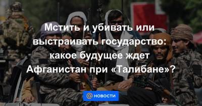 Мстить и убивать или выстраивать государство: какое будущее ждет Афганистан при «Талибане»? - news.mail.ru - Афганистан
