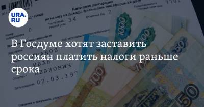 В Госдуме хотят заставить россиян платить налоги раньше срока - ura.news - Россия - Владимирская обл.