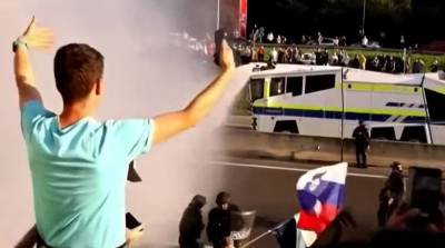 Янез Янша - Массовая акция против ограничительных мер прошла в столице Словении - belta.by - Белоруссия - Словения - Минск - Любляна