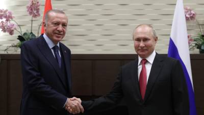 Владимир Путин - Тайип Эрдоган - Путин и Эрдоган поспорили, у кого больше антител от коронавируса (видео) - sharij.net - Россия - Сочи - Турция