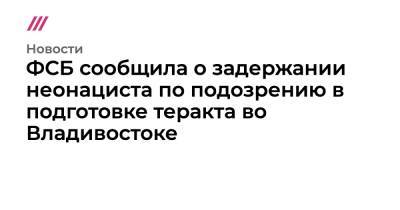 ФСБ сообщила о задержании неонациста по подозрению в подготовке теракта во Владивостоке - tvrain.ru - Уфа - Владивосток