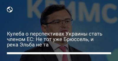 Дмитрий Кулеба - Кулеба о перспективах Украины стать членом ЕС: Не тот уже Брюссель, и река Эльба не та - liga.net - Украина - Брюссель