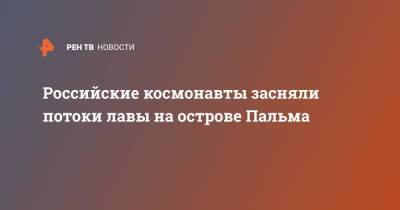 Олег Новицкий - Петр Дубров - Российские космонавты засняли потоки лавы на острове Пальма - ren.tv - Россия