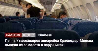 Пьяных пассажиров авиарейса Краснодар-Москва вывели из самолета в наручниках - kubnews.ru - Москва - Краснодарский край - Краснодар