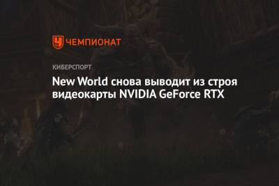 New World снова выводит из строя видеокарты NVIDIA GeForce RTX - championat.com