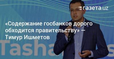 «Содержание госбанков дорого обходится правительству» — Тимур Ишметов - gazeta.uz - Узбекистан