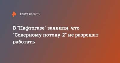 Юрий Витренко - В "Нафтогазе" заявили, что "Северному потоку-2" не разрешат работать - ren.tv - Украина