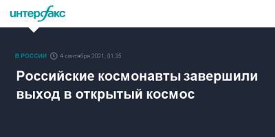 Олег Новицкий - Петр Дубров - Российские космонавты завершили выход в открытый космос - interfax.ru - Москва - Россия