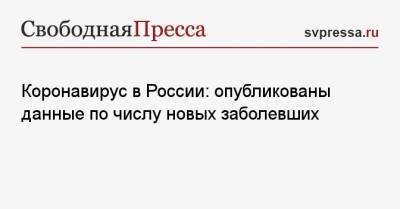 Коронавирус в России: опубликованы данные по числу новых заболевших - svpressa.ru - Москва - Россия - Санкт-Петербург - Московская обл. - Ростовская обл. - Свердловская обл.