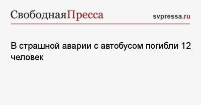 В страшной аварии с автобусом погибли 12 человек - svpressa.ru - Башкирия - Турция - Каир