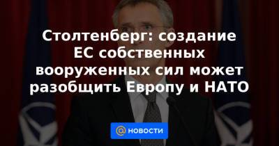 Столтенберг: создание ЕС собственных вооруженных сил может разобщить Европу и НАТО - news.mail.ru - Норвегия - США - Англия - Турция - Канада - Исландия