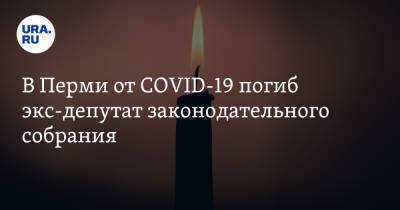 В Перми от COVID-19 погиб экс-депутат законодательного собрания - ura.news - Россия - Пермь - Пермский край - Пермская обл.