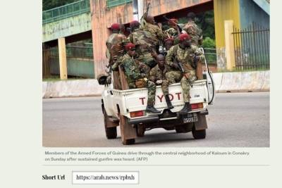 Мамади Думбуя - Борьба за власть в Гвинее: Минобороны сообщает, что подавило восстание элитного подразделения - mk.ru - Гвинея - Конакри